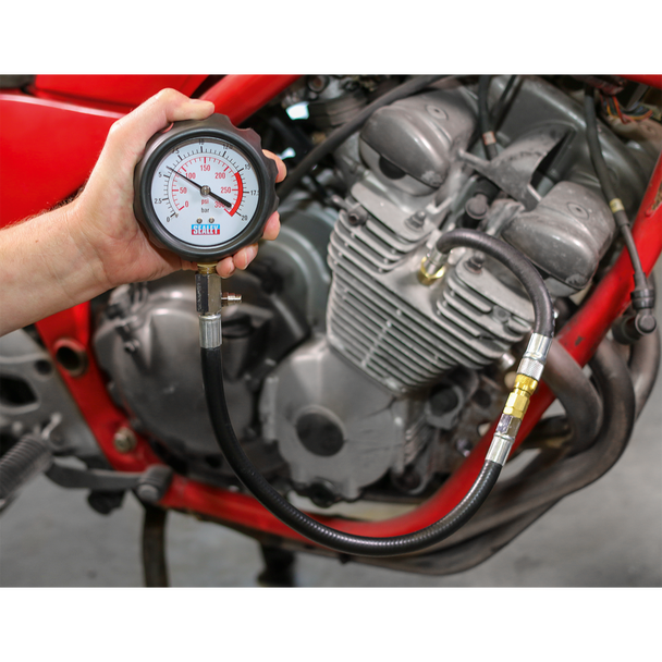 Sealey VSE300D ⏐ Petrol Compression Tester Deluxe Kit 6pc