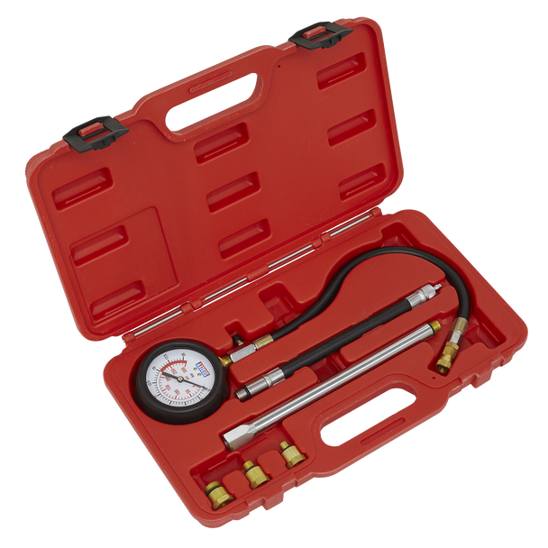 Sealey VSE300D ⏐ Petrol Compression Tester Deluxe Kit 6pc