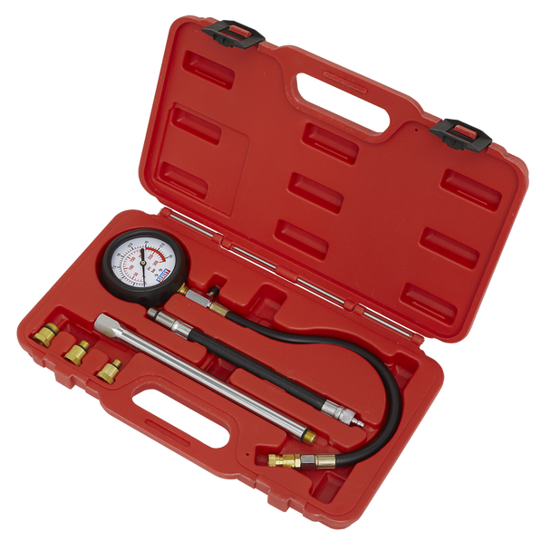 Sealey VSE300D ⏐ Petrol Compression Tester Deluxe Kit 6pc