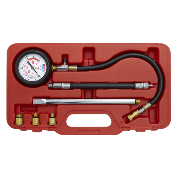 Sealey VSE300D ⏐ Petrol Compression Tester Deluxe Kit 6pc