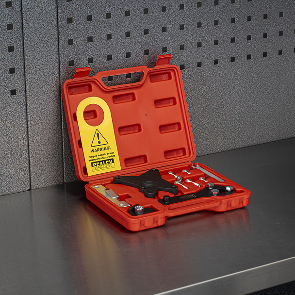 Sealey VSE5061 ⏐ Petrol Engine Timing Tool Kit - for Alfa Romeo, Fiat, Ford, Lancia 1.2/1.4 8v - Belt Drive