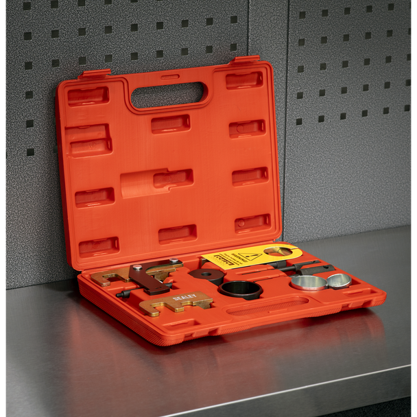 Sealey VSE5871A ⏐ Diesel Engine Timing Tool Kit for Dacia, Mitsubishi, Nissan, Suzuki, GM 1.5D/1.9D/2.2D/2.5D - Belt Drive