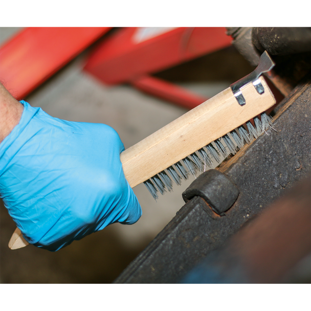 Sealey WB03 ⏐ Wire Brush with Steel Fill & Scraper 260mm