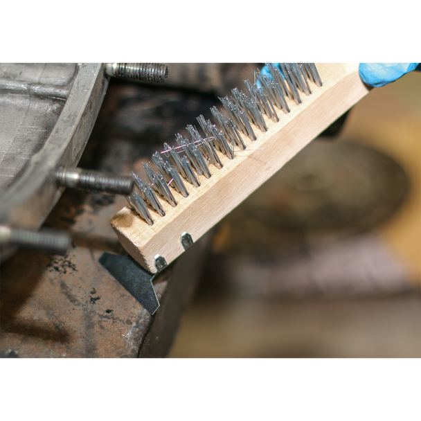 Sealey WB03 ⏐ Wire Brush with Steel Fill & Scraper 260mm