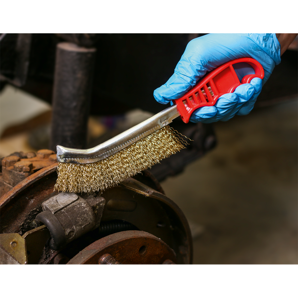 Sealey WB05/R ⏐ Wire Brush Brassed Steel Plastic Handle