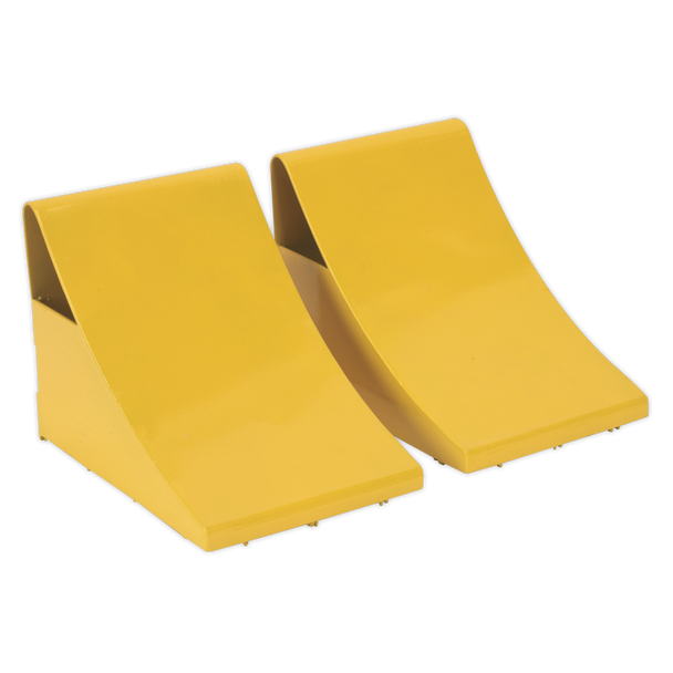 Sealey WC05 ⏐ Heavy-Duty Steel Wheel Chocks 4kg - Pair