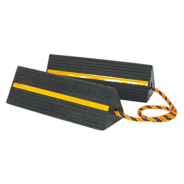 Sealey WC11 ⏐ Heavy-Duty Rubber Wheel Chocks - Pair