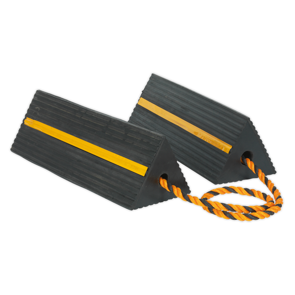 Sealey WC11 ⏐ Heavy-Duty Rubber Wheel Chocks - Pair