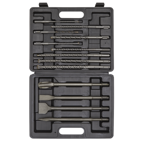 Sealey WDCS ⏐ Worksafe SDS Plus Drill Bit & Chisel Set 13pc