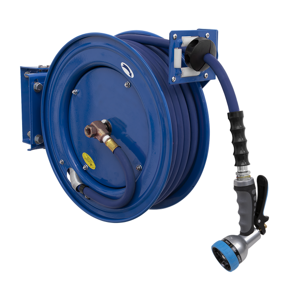 Sealey WHR1512 ⏐ Heavy-Duty Retractable Water Hose Reel 15m 13mm ID Rubber Hose