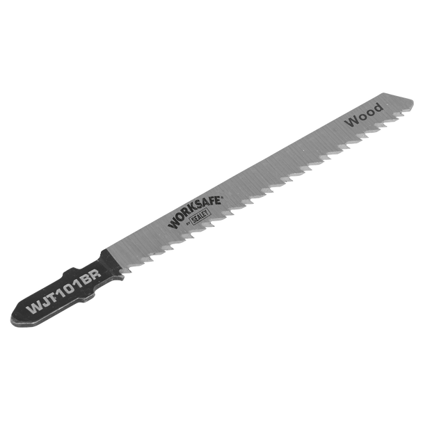 Sealey WJT101BR ⏐ Jigsaw Blade for Wood & Plastics 75mm 10tpi - Pack of 5