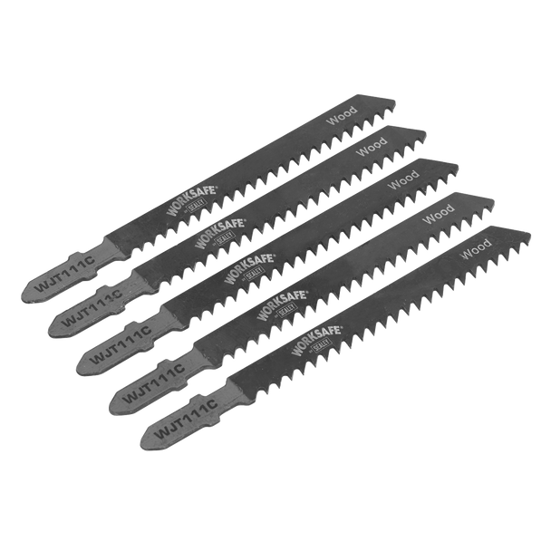 Sealey WJT111C ⏐ Jigsaw Blade Soft for Wood & Plastics 75mm 9tpi - Pack of 5