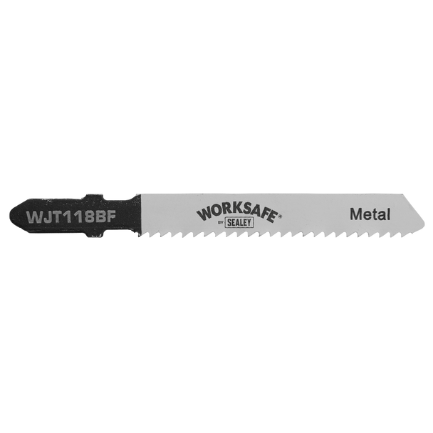 Sealey WJT118BF ⏐ Worksafe Jigsaw Blade for Metal 55mm 12tpi - Pack of 5