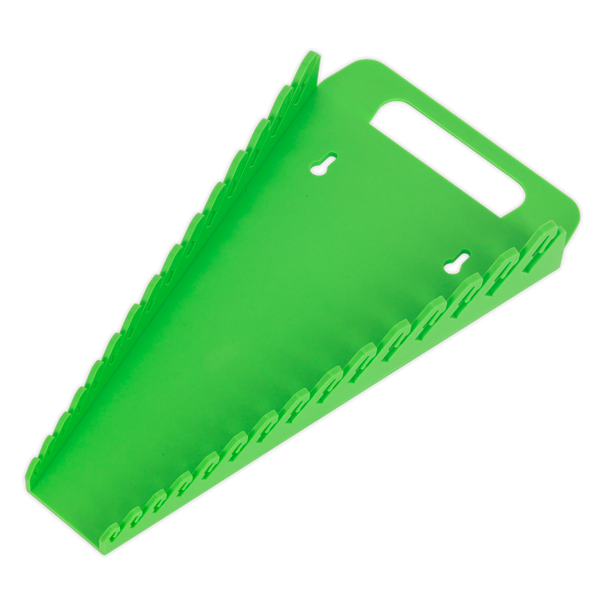 Sealey WR08HV | Premier Spanner Rack Capacity 15 Spanners - Hi-Vis Green