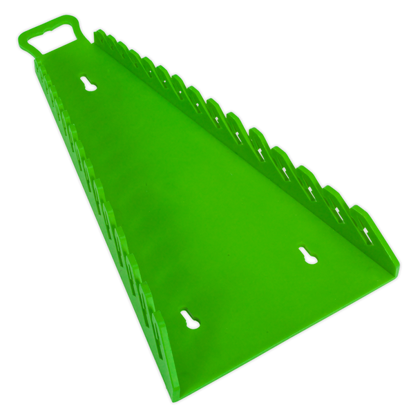 Sealey WR09HV ⏐ Premier Reverse Spanner Rack Capacity 15 Spanners - Hi-Vis Green