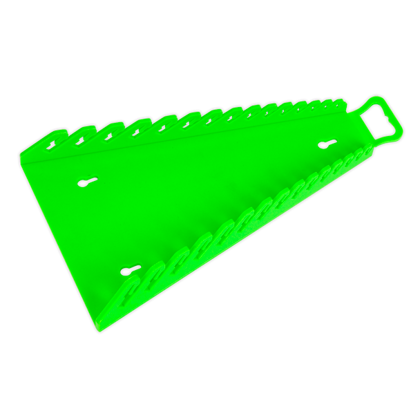 Sealey WR09HV ⏐ Premier Reverse Spanner Rack Capacity 15 Spanners - Hi-Vis Green