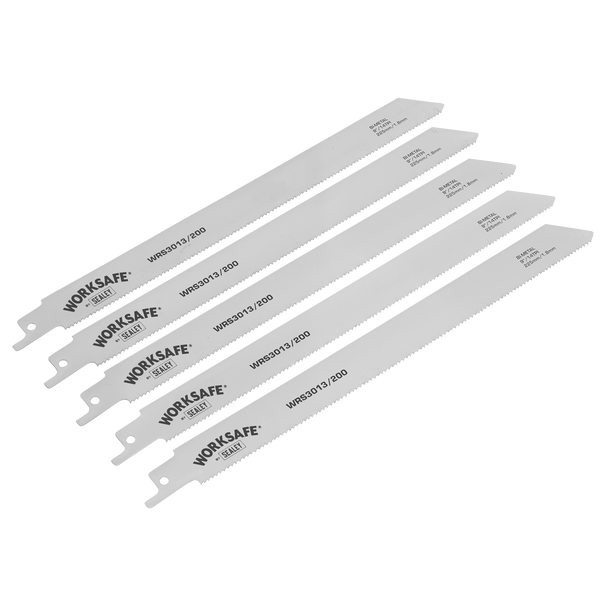 Sealey WRS3013/200 ⏐ Worksafe Reciprocating Saw Blade 225mm 14tpi - Pack of 5