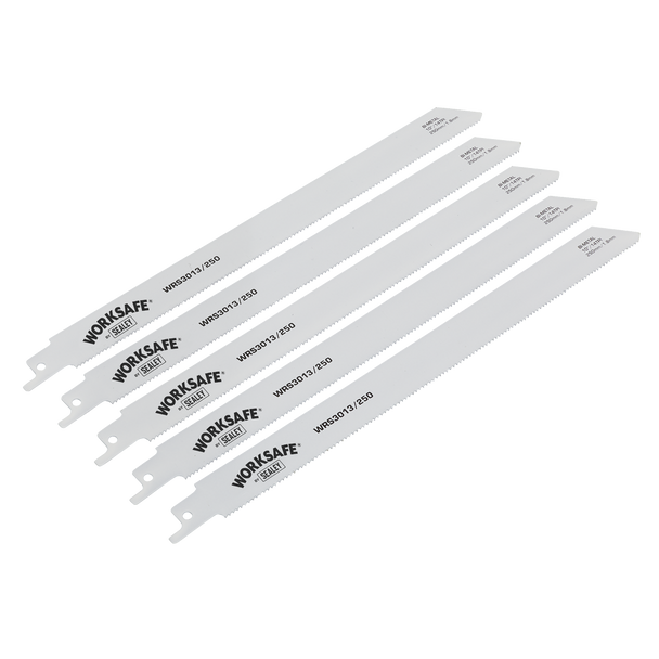 Sealey WRS3013/250 ⏐ Worksafe Reciprocating Saw Blade 250mm 14tpi - Pack of 5