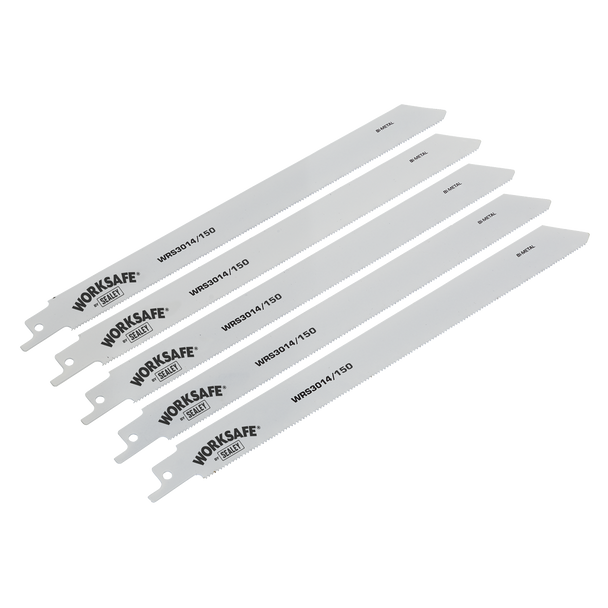 Sealey WRS3014/150 ⏐ Reciprocating Saw Blade for Metal 150mm 18tpi - Pack of 5