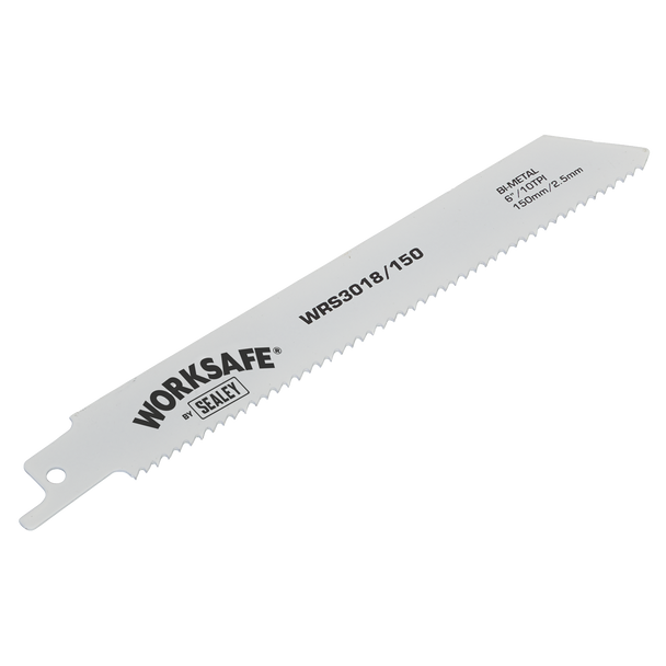 Sealey WRS3018/150 ⏐ Worksafe Reciprocating Saw Blade 150mm 10tpi - Pack of 5