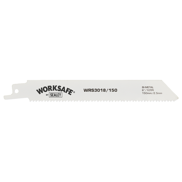 Sealey WRS3018/150 ⏐ Worksafe Reciprocating Saw Blade 150mm 10tpi - Pack of 5