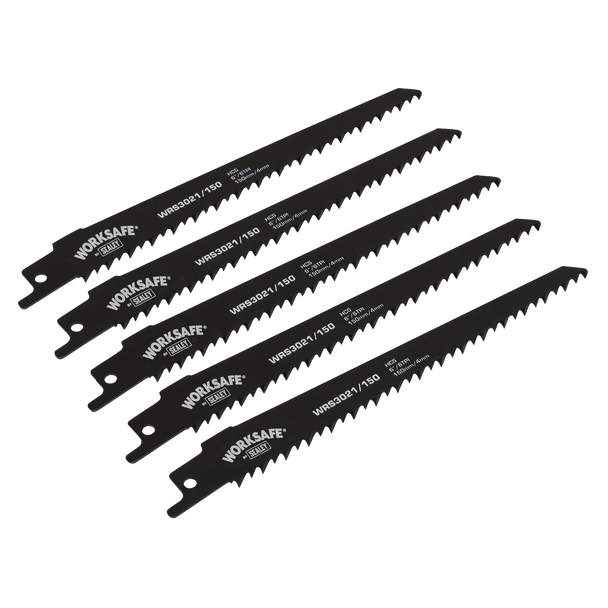 Sealey WRS3021/150 ⏐ Reciprocating Saw Blade 150mm 6tpi - Pack of 5