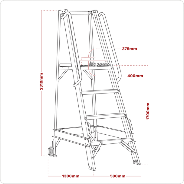 Sealey WS7 ⏐ Warehouse Steps 7-Tread
