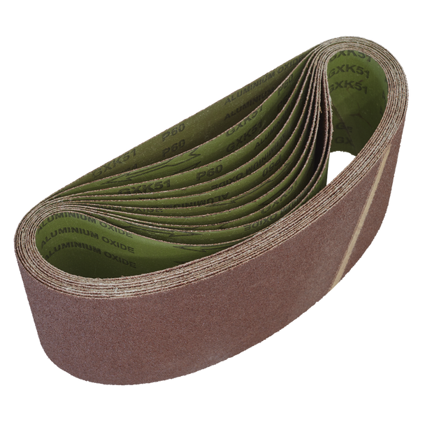 Sealey WSB6160 ⏐ Worksafe 100 x 610mm Sanding Belt 60Grit - Pack of 10