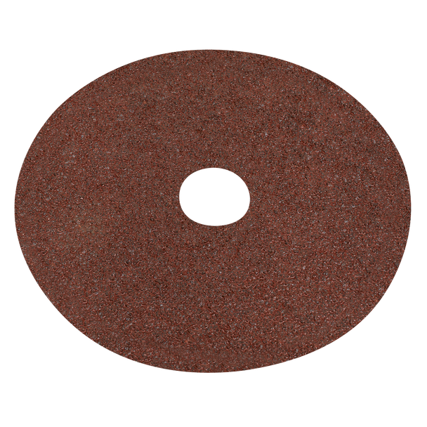 Sealey WSD524 ⏐ Worksafe 125mm Fibre Backed Sanding Disc 24Grit - Pack of 25
