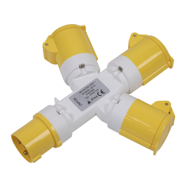 Sealey WSTWA ⏐ 2P+E 3-Way Adaptor 110V