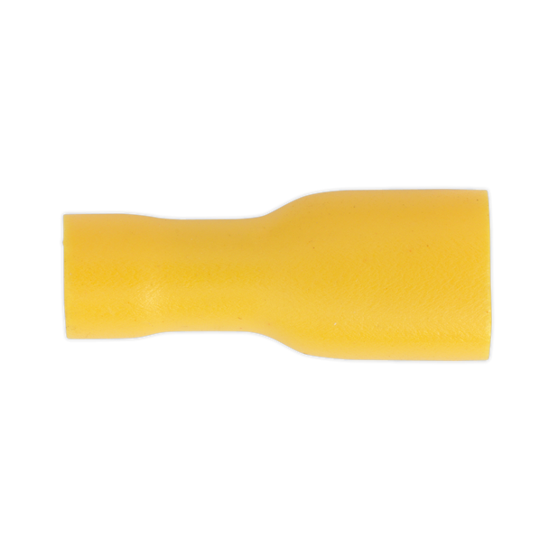 Sealey YT11 ⏐ Fully Insulated Female Terminal 6.3mm, Yellow - Pack of 100