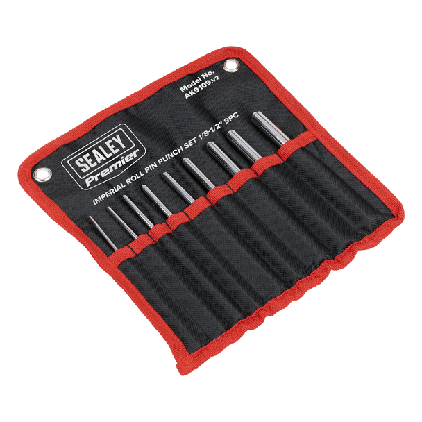 Sealey AK9109 | Premier Imperial Roll Pin Punch Set 1/8-1/2" 9pc