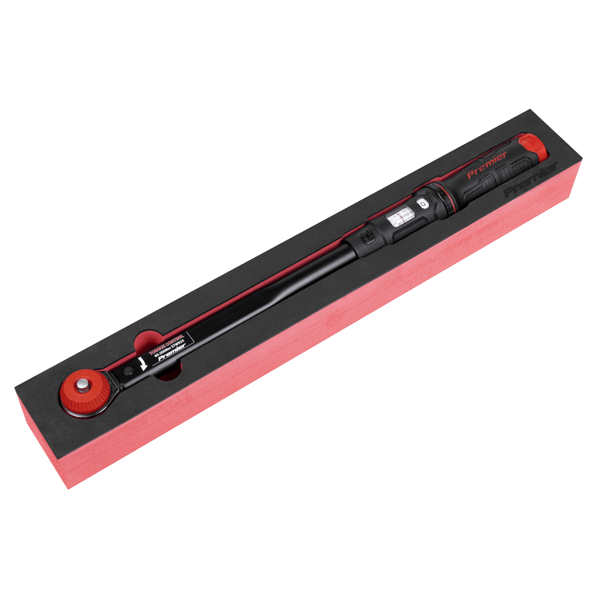 Sealey STW924 | Premier Black Calibrated Micrometer Torque Wrench with 1/2″Sq Push Through Drive 40 200Nm