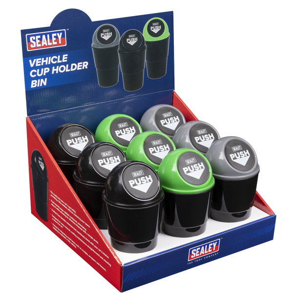 Sealey VS09 | Vehicle Cup Holder Bin ? Display Box of 9