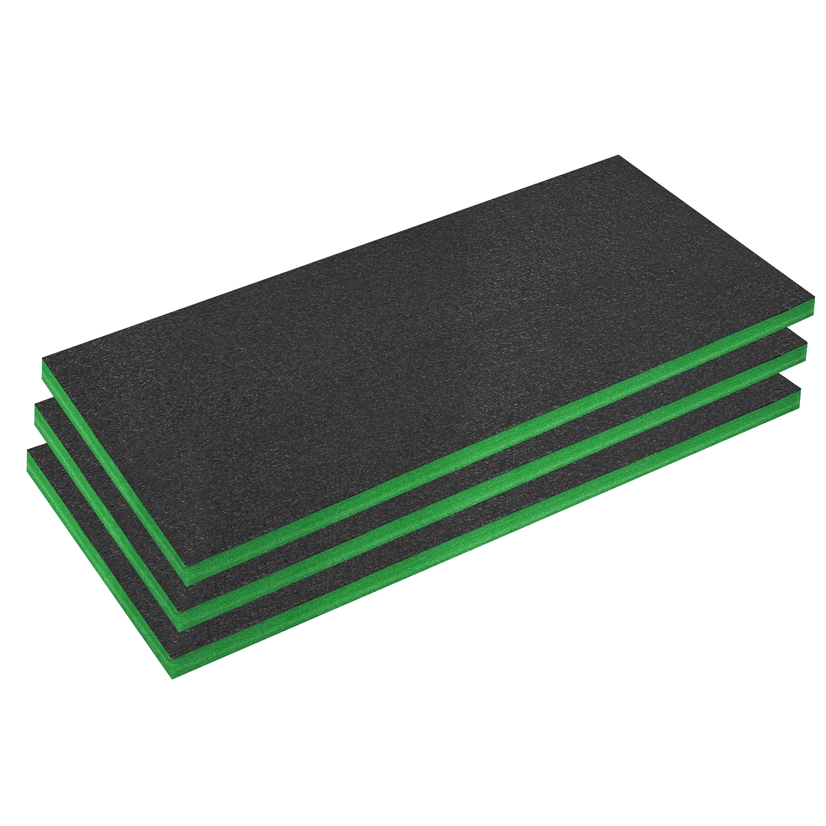 Sealey SFPK50G | Easy Peel Shadow Foam® 1200 x 550 x 50mm, Green/Black – Pack of 3