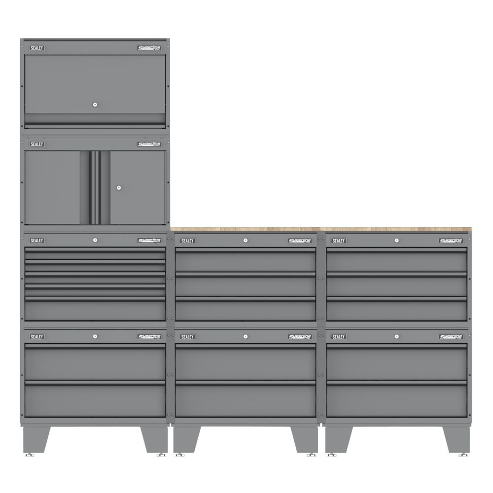 Sealey APMSCCOMBO2 | Superline PRO® Storage System with Rubber Wood Worktop 2.03m
