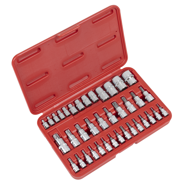 Sealey AK6197 | Premier TRX-Star* Socket & Security Socket Bit Set 1/4", 3/8" & 1/2"Sq Drive 38pc