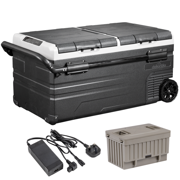 Sealey DL173 | Portable Fridge Freezer/Cool Box 95L with 11.1V Portable Battery & AC/DC 230V Adaptor