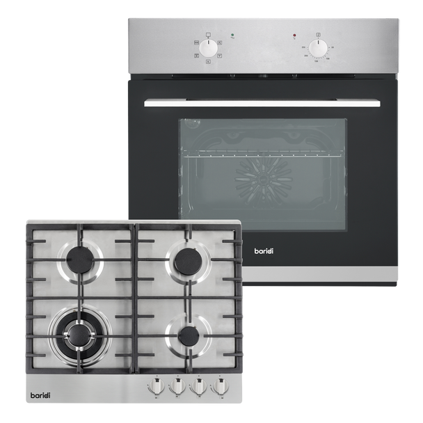 Sealey DH447 | Baridi Integrated Fan-Assisted Oven & Stainless-Steel Gas Hob Appliance Bundle ? 60cm