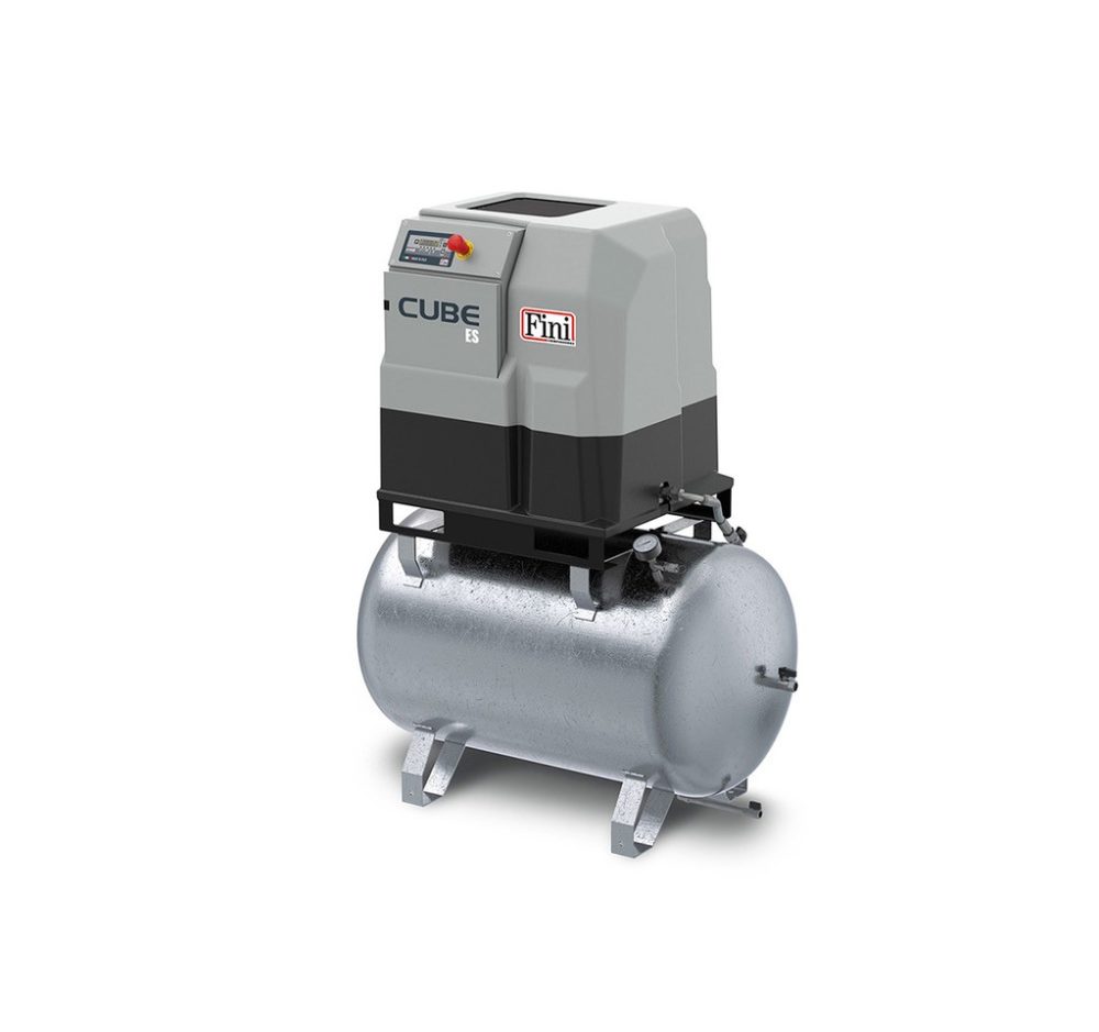 Fini Cube 5.510-270 ES Z | 24.9 CFM 10 Bar 270 Litre Galvanised Receiver Mounted Air Compressor with Dryer