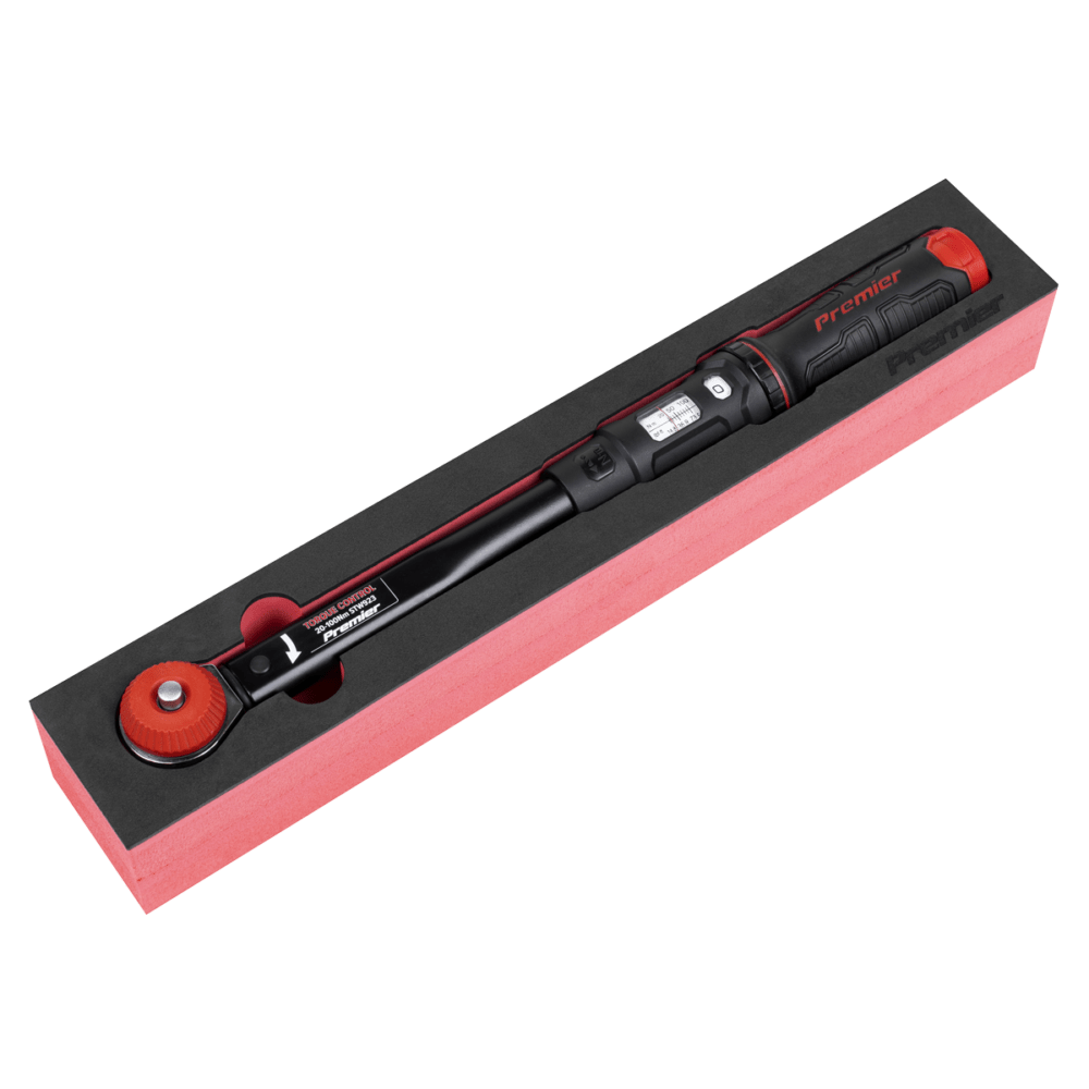 Sealey STW923 | Premier Black Calibrated Micrometer Torque Wrench with 3/8″Sq Push Through Drive 20 100Nm