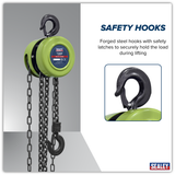Sealey CB1000E │ 2.5m Chain Block 1 Tonne