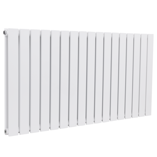 Sealey DH352 | Baridi Horizontal Radiator Contemporary Double Flat Panel Design 600 x 1190mm ? White
