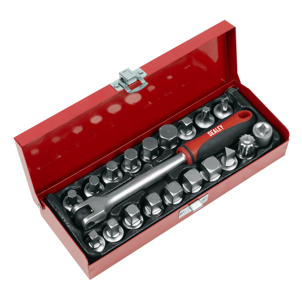 Sealey AK759 | Oil Drain Plug Key Set 3/8"Sq Drive 20pc