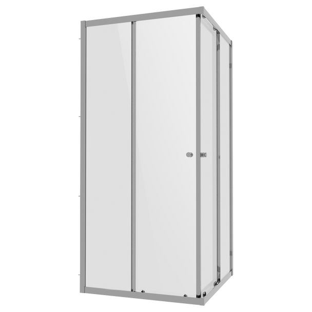 Sealey DH298 | Corner Shower Entry Enclosure 800 x 800 x 1850mm with 6mm Tempered Glass - Chrome