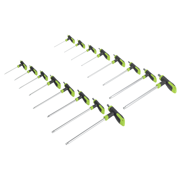 Sealey S0916 | Siegen T-Handle TRX-Star* & Hex Key Set 16pc