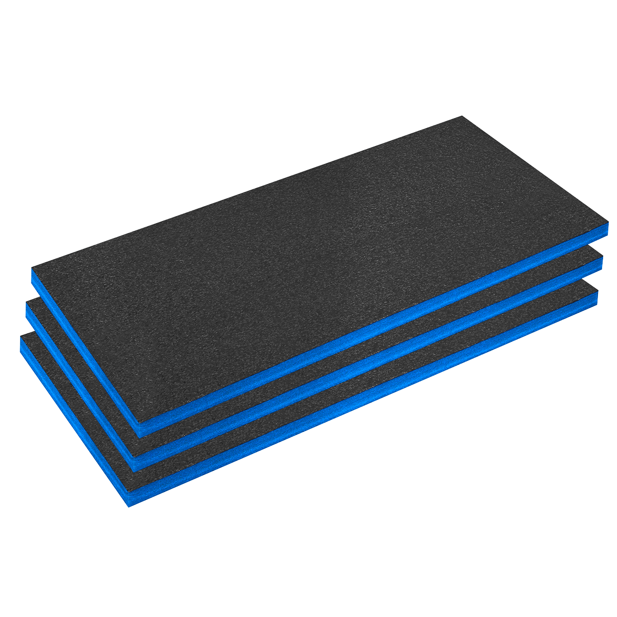 Sealey SFPK50B | Easy Peel Shadow Foam® 1200 x 550 x 50mm, Blue/Black – Pack of 3