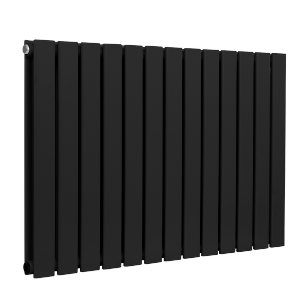 Sealey DH346 | Baridi Horizontal Radiator Contemporary Double Flat Panel Design 600 x 910mm ? Black