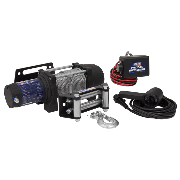 Sealey PH12545 | Geared Winch with Brake 450kg Line Pull 12V