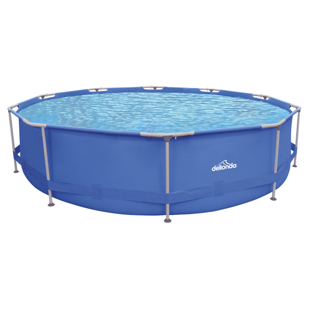 Sealey DL20 │ Dellonda Steel Frame Round Swimming Pool with Filter Pump 12ft - Blue